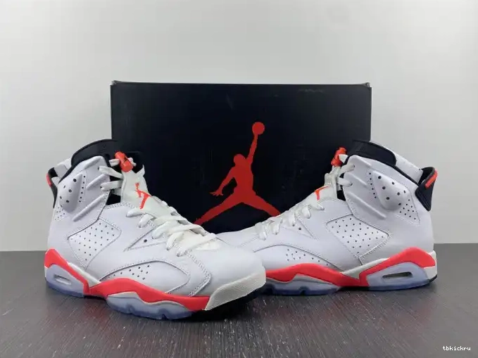 Reps TBkick (2014) Retro 384664-123 Infrared 6 White Jordan 0505